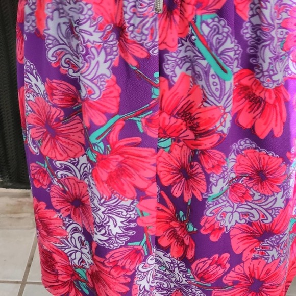 LulaRoe floral Amelia dress‎ size medium - Picture 6 of 8